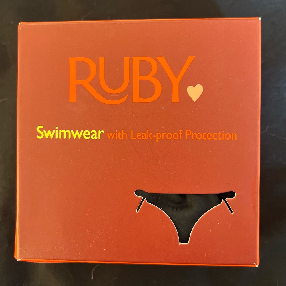 NEW Ruby Love Period Swim Bottom Black Sea Sz XS 2